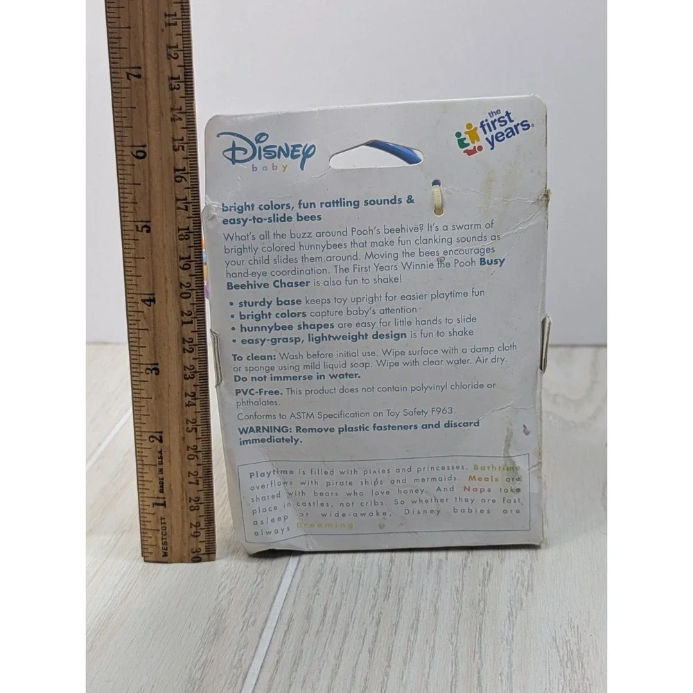 Disney Winnie Pooh Round Busy‎ Beehive Chaser Maze Baby Toy bee beads